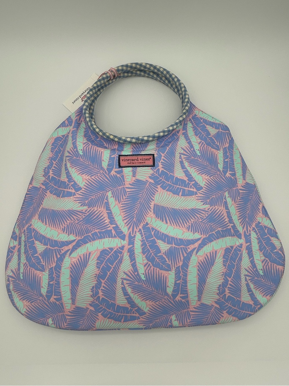 Vineyard Vines - Pastel Palm Neoprene Tote in Lavender, Mint & Pink